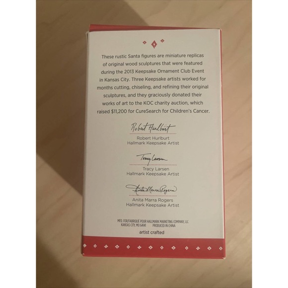 Hallmark Keepsake RUSTIC SANTA 2003 Ornament Club Exclusive SET Of 3 NIB Signed - Picture 3 of 4
